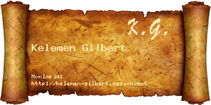 Kelemen Gilbert névjegykártya